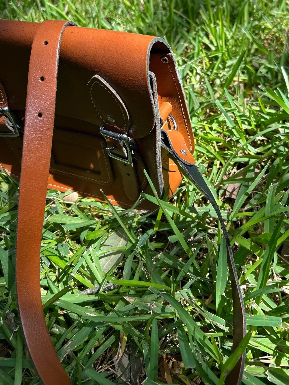 The Leather Satchel Co Classic Brown Satchel Crossbody Bag